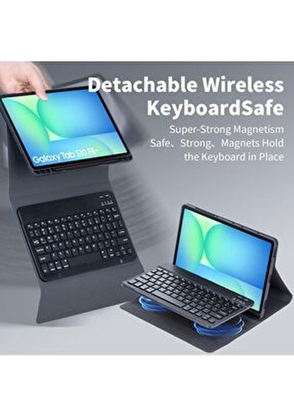 Ipad (A16) 10. Nesil 2022/2025 Uyumlu Bluetooth Türkçe Q Klavyeli Kılıfı (Tablet Değildir) modelleri