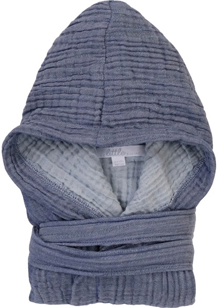 Cocoon Müslin Indigo Unisex Çocuk Bornoz fiyatları