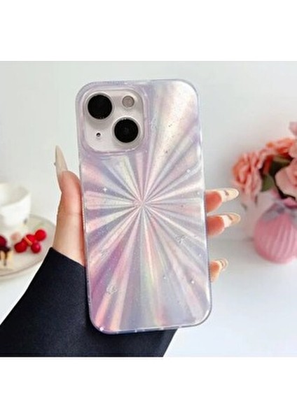 Apple iPhone 13/14 Uyumlu – Çok Renkli Yıldız Patlaması Desenli Parlak Şeffaf Silikon Kılıf Hologram indirimleri