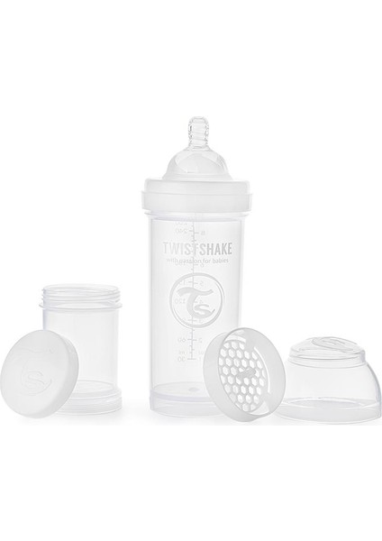 Anti-Kolik Beyaz 2+ Ay Bebek Biberonu 260 ml