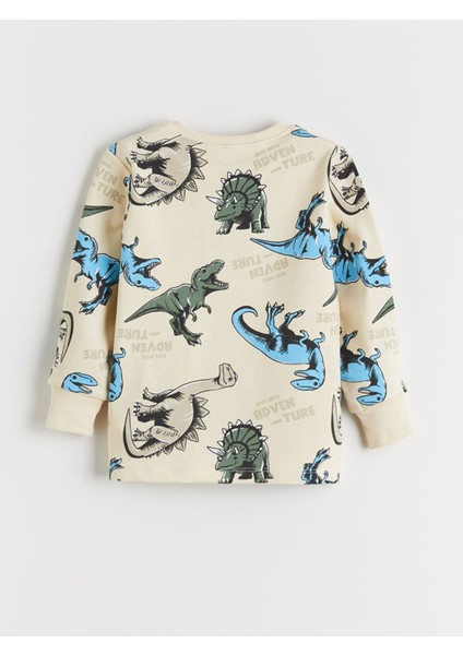 Yeni Sezon Dinazor Baskılı Erkek Çocuk Pijama Takımı modelleri