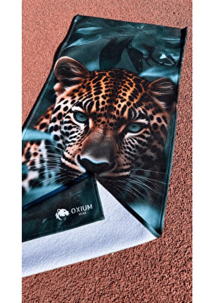 Pamuklu Yeni Nesil Fitness Spor Havlusu - Dijital Baskılı - Hızlı Kuruyan Mikrofiber | Leopar modelleri