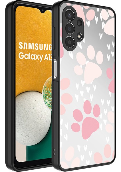 Galaxy A13 4g Kılıf Aynalı Desenli Kamera Korumalı Parlak N7TH Mirror Kapak-Pati