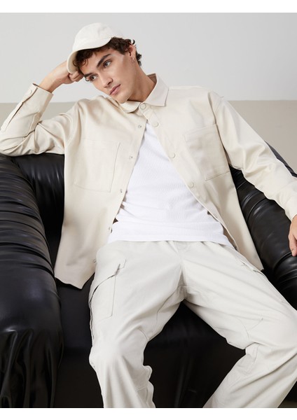 Yeni Sezon Rahat Kalıp Uzun Kollu Erkek Gömlek Ceket