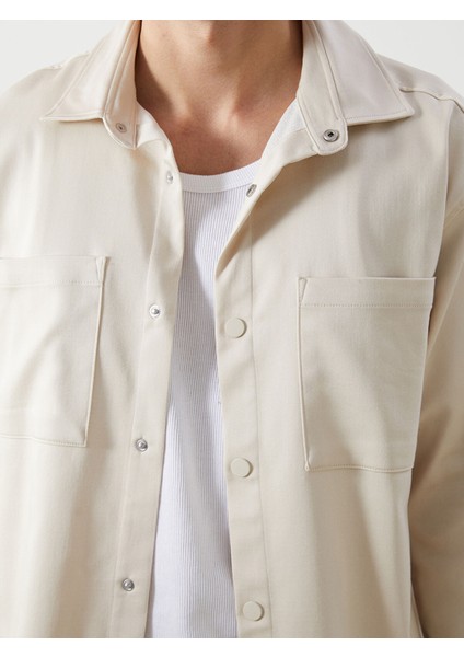 Yeni Sezon Rahat Kalıp Uzun Kollu Erkek Gömlek Ceket modelleri