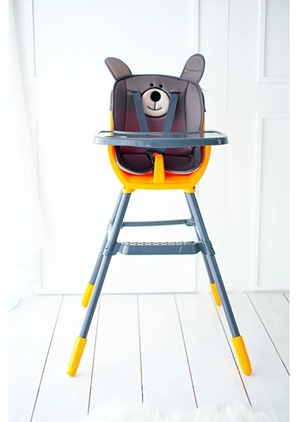 Pizza Plus Mama Sandalyesi Sarı Gri