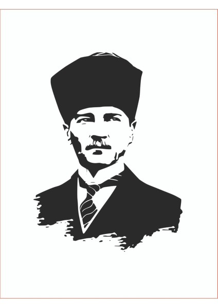 Mustafa Kemal Atatürk Sticker Silüet Araba Sticker - 20CMX15CM