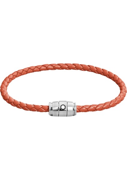 Turuncu Erkek Deri Bileklik