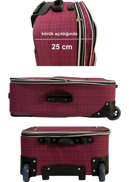 2 Tekerli Körüklü Su Geçirmez Kumaş Orta Boy Valiz fırsatları