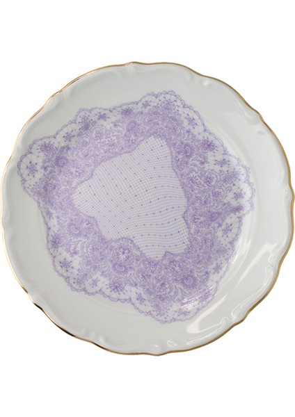Volante Dentelle Lila Porselen Tabak 19 cm