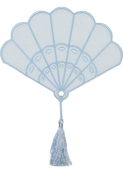 Bonita Püskül Detaylı 2'li Mavi Bardak Altlığı