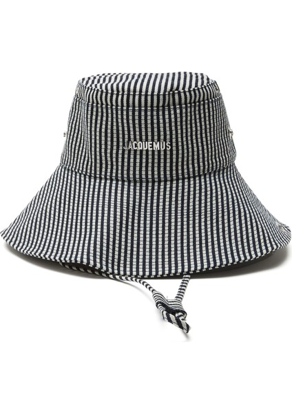 Lacivert Beyaz Kadın Bucket Şapka