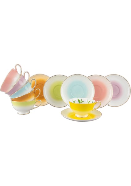 Soft Line Porselen 6'lı Çay Fincanı Seti