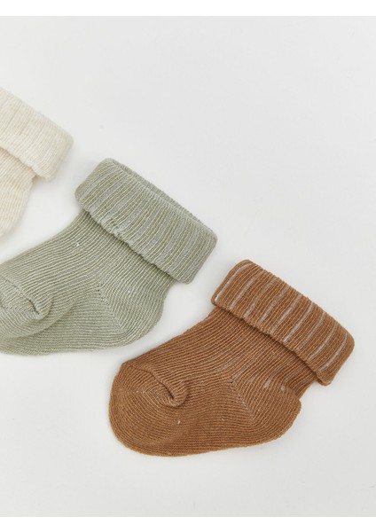 Yeni Sezon Baskılı Erkek Bebek Soket Çorap 3'lü modelleri
