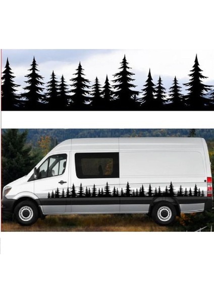 Camp Sticker Doğa- Dağ-Çam-Kamp-Doğal-Karavan- Piknik-Araç Oto Araba Sticker