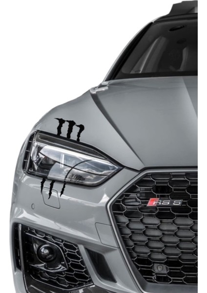 Monster Pençe Araç Farı Yapışkan Sticker