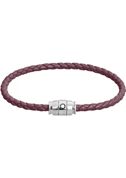 Mor Erkek Deri Bileklik