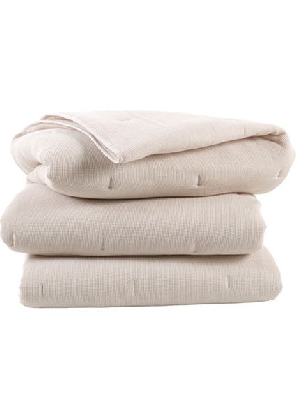Aden Naturel Pamuklu Waffle Dokulu Çift Kişilik Yorgan 235 x 205 cm