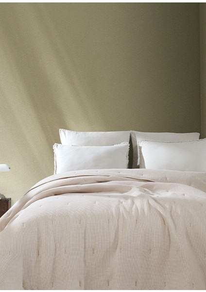 Aden Naturel Pamuklu Waffle Dokulu Çift Kişilik Yorgan 235 x 205 cm modelleri