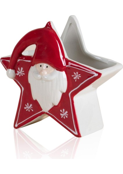 Yılbaşı Süsü Yıldız Obje Vazo 12X7X12 cm