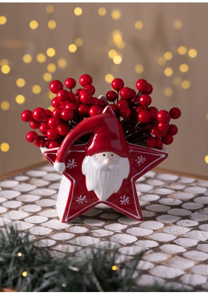 Yılbaşı Süsü Yıldız Obje Vazo 12X7X12 cm fiyatları