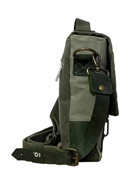 Retro Desenli Hakiki Deri ve Mumlu Kanvas Postacı & El Çantası 17X20 cm fırsatları