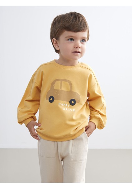 Yeni Sezon Baskılı Erkek Bebek Sweatshirt ve Eşofman Alt 2'li fiyatları