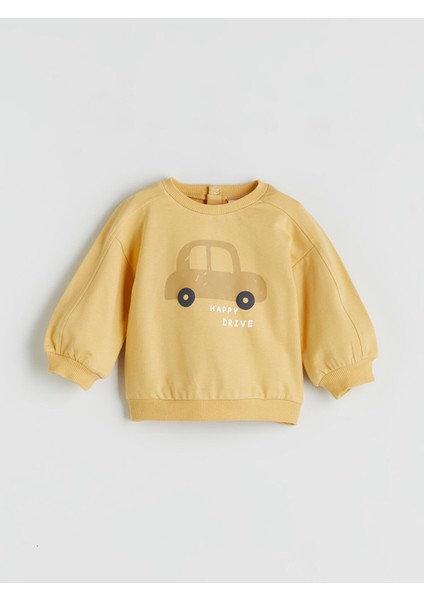 Yeni Sezon Baskılı Erkek Bebek Sweatshirt ve Eşofman Alt 2'li fırsatları