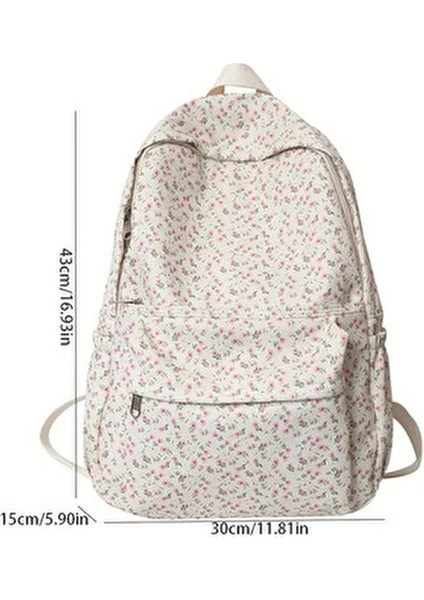 4 Bölmeli Geniş Ebatlı Desenli Kadın Sırt Çantası - Günlük Kullanım Kadın Sırt Çantası fırsatları