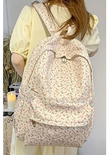 4 Bölmeli Geniş Ebatlı Desenli Kadın Sırt Çantası - Günlük Kullanım Kadın Sırt Çantası indirimleri
