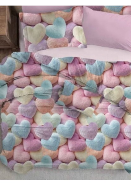 %100 Pamuk 3D Kalp Desenli Nevresim Takımı – Yumuşak Dokusu ile Şıklık fırsatları