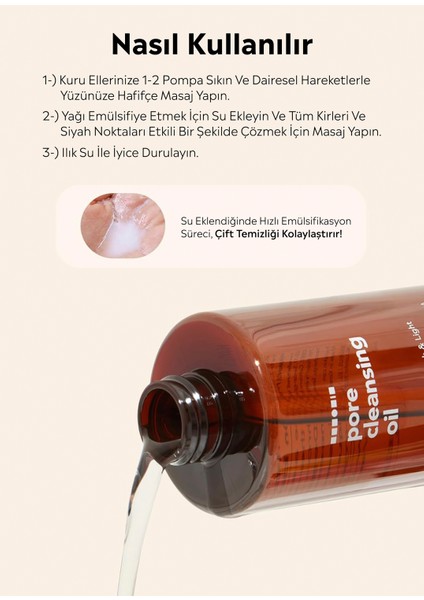 Pore Cleansing Oil Bha Karma ve Yağlı Ciltler Için Gözenek ve Makyaj Temizleme Yağı 300 ml modelleri
