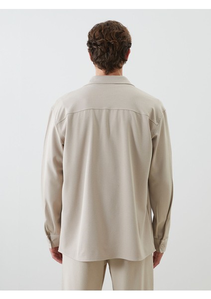 Yeni Sezon Regular Fit Poliviskon Cepli Erkek Gömlek Ceket fırsatları