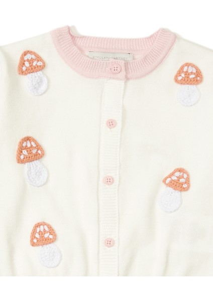 Kemik Mantar Nakışlı Kız Çocuk Hırka modelleri