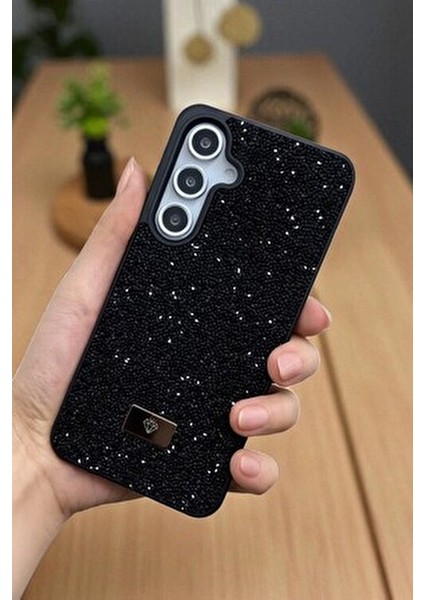 Samsung S24 Fe Uyumlu – Siyah Taşlı Işıltılı Yumuşak Silikon Kılıf, Darbeye Karşı Dayanıklı Kapak indirimleri