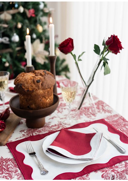 Nora Bordo Keten Kare 2'li Peçete Seti fiyatları