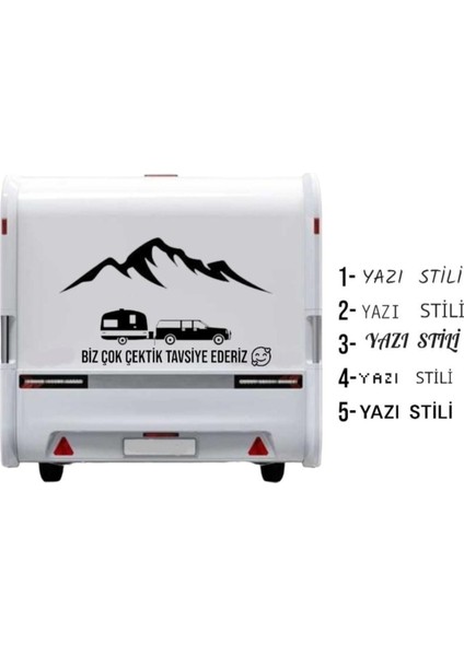 Çekme Karavan Motokaravan Sticker Camp Doğa Manzara Qraç