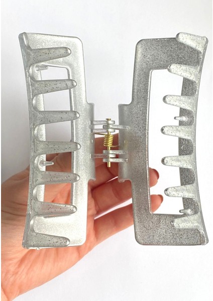 Simli Gri Renk Mandal Toka 11 cm - Şık ve Dayanıklı fırsatları