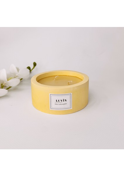 Amber Kokulu Mum, Dekoratif Tabak Mum, Çift Fitil modelleri