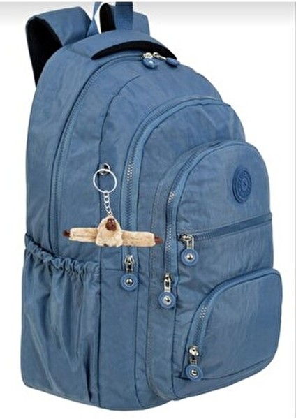 2'li Set Lüx Krinkıl Kumaş Lise ve Ortaokul Sırt Çantası Maymun Anahtarlık Hediyeli fiyatları