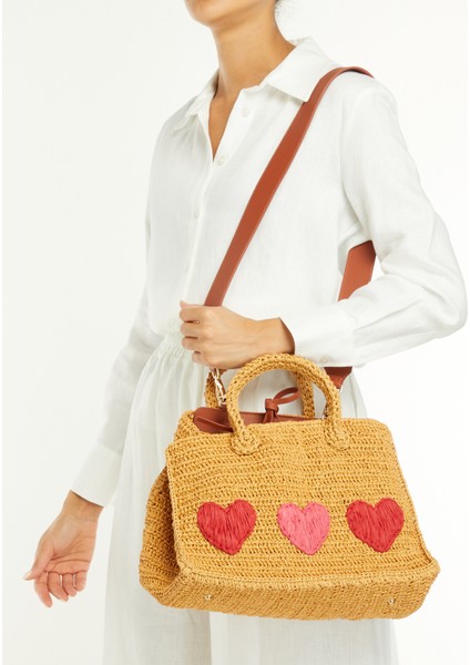 Terra In Love Tote Naturel Kadın Rafya Çanta fiyatları