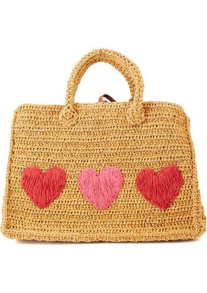 Terra In Love Tote Naturel Kadın Rafya Çanta fırsatları