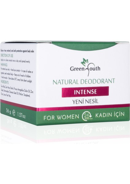 İNTENSE %100 Doğal Kadın Deodorantı ve Ter Kokusu Önleyici , Leke Bırakmayan ,Ferah Kokulu,Natural, Alüminyumsuz ve Alkölsüz. fırsatları