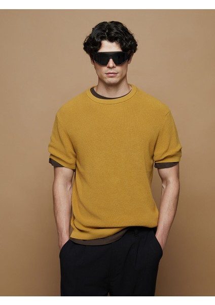 Yeni Sezon Bisiklet Yaka Kısa Kollu Erkek Triko Kazak