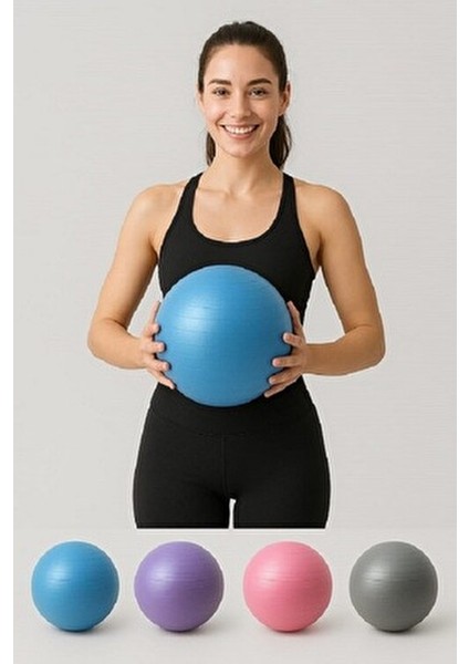 Pilates Topu Egzersiz Topu 25 cm Küçük Boy Pilates Denge Topu pembe
