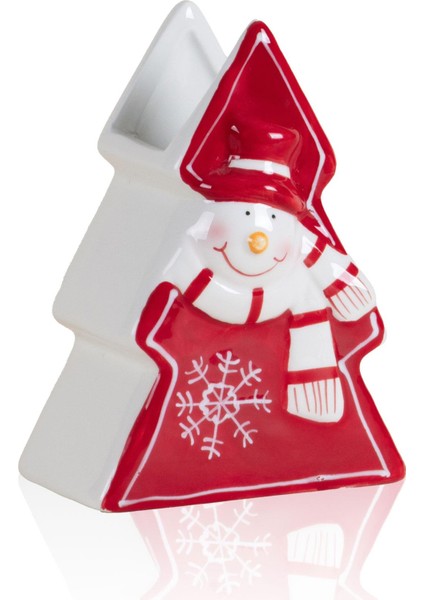 Dekoratif Yılbaşı Ağacı Obje Vazo 13X9X19 cm