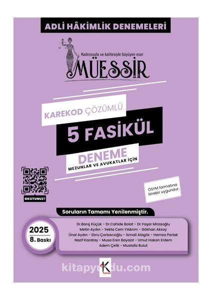 Müessir Adli Hakimlik Denemeleri- 2025 Karekod Cözümlü