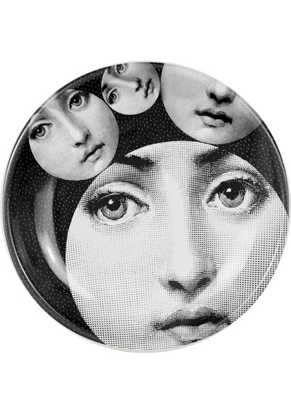 Variazioni N242 Siyah Beyaz Porselen Kül Tablası