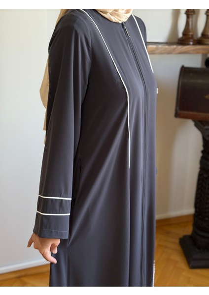 Antrasit Kol Ağzı ve Önü Çift Biyeli Ferace 5045 fırsatları