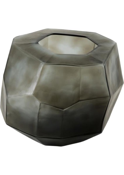 Asimetrik Khaki 2'li Cam Vazo